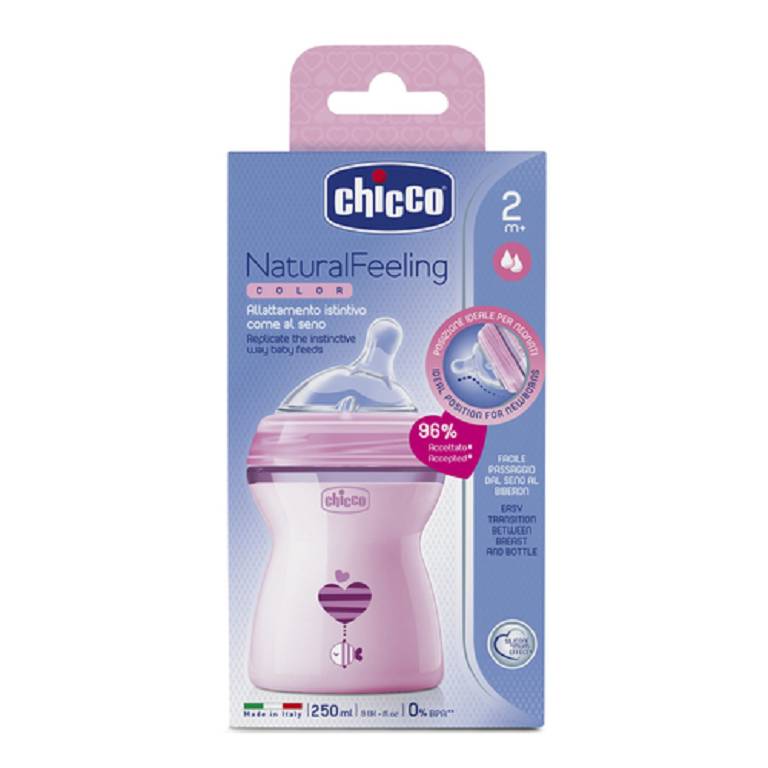 CH BIB NAT-FEEL 2M+ GIRL 250ML