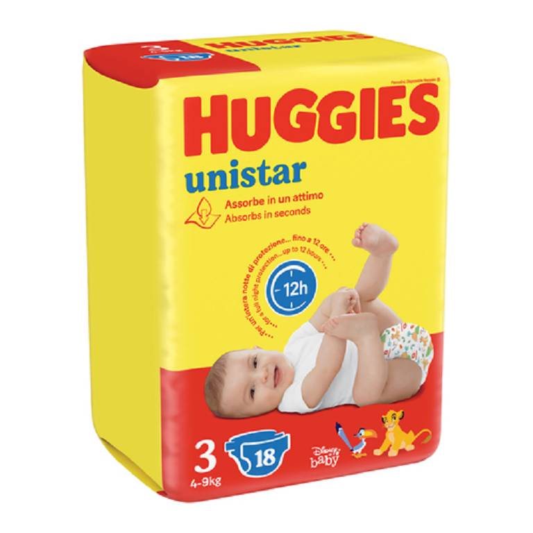 HUGGIES UNISTAR 3 4/9KG 20PZ