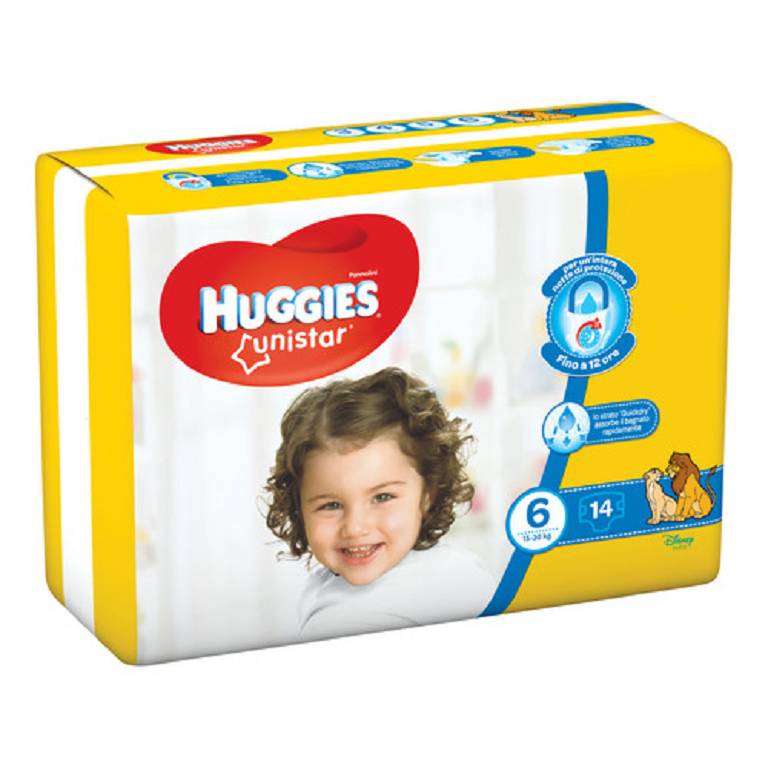 HUGGIES UNISTAR 6 15/30KG 14PZ